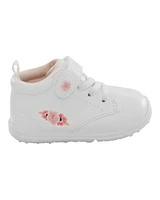 Every Step® First Walker Floral High-Top Sneakers - White