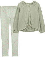 Kid 2-Piece Gauze Top & Leggings Set