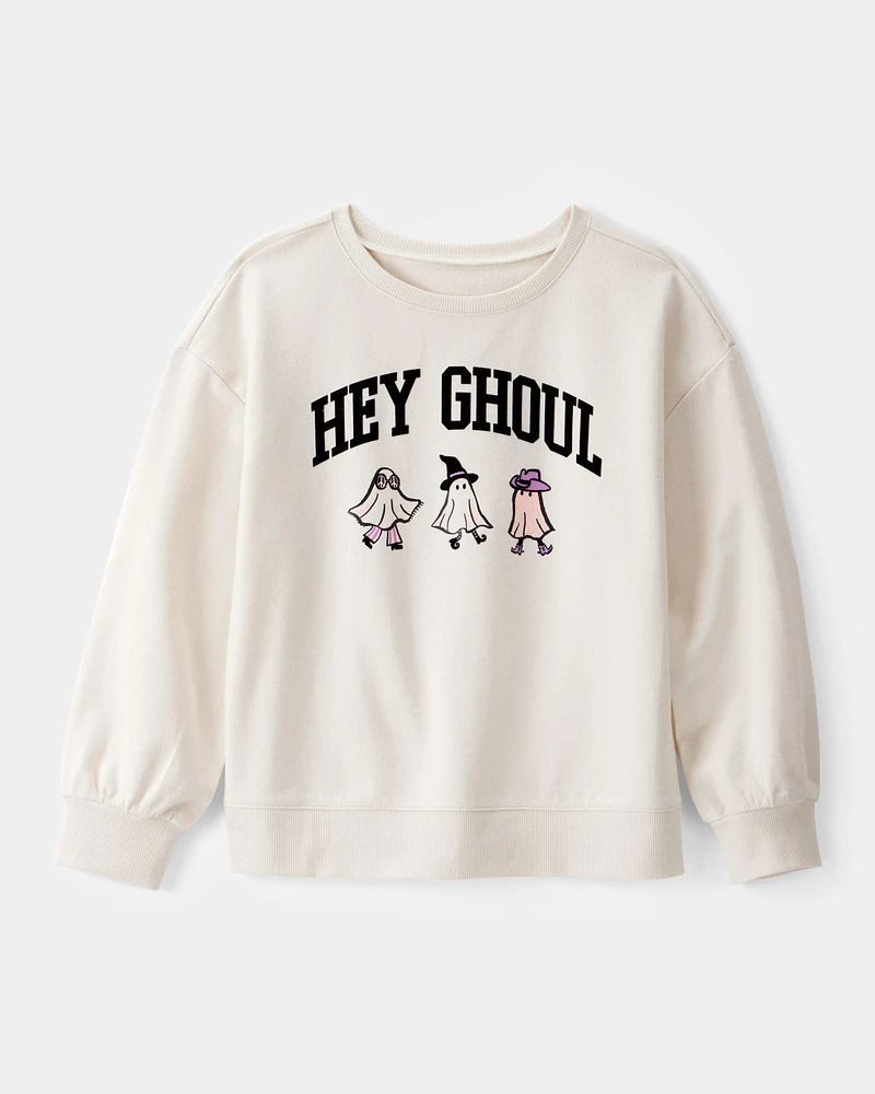 Kid Halloween Hey Ghoul Pullover Sweatshirt