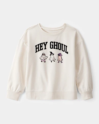 Kid Halloween Hey Ghoul Pullover Sweatshirt