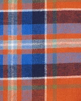 Kid Plaid Flannel Button-Down Shirt