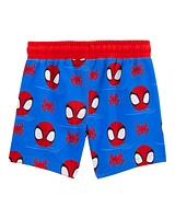Toddler 2-Piece Spider-Man Rashguard & Swim Trunk Set