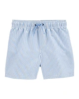Kid Striped Swim Trunks - Blue