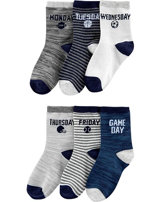 6-Pack Sports Crew Socks