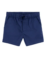 Baby Pull-On Poplin Shorts - Navy