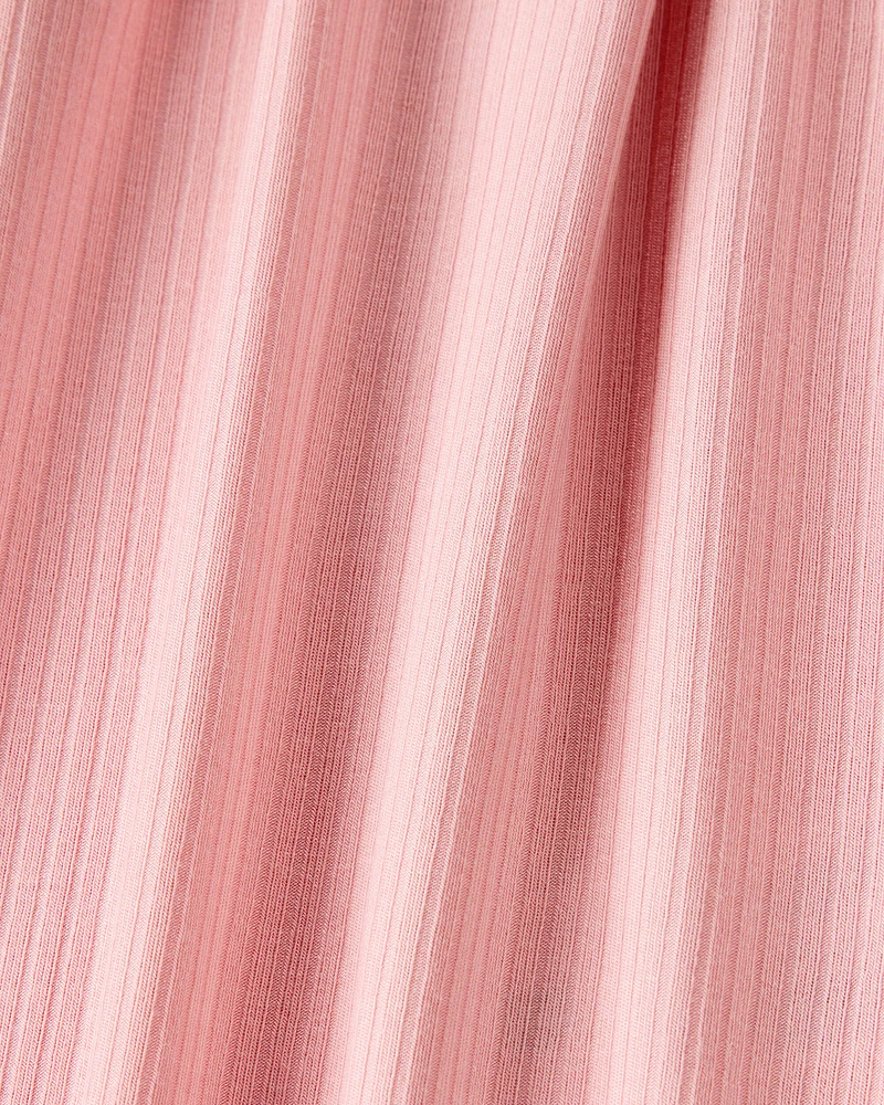 Baby Girl Solid Bodysuit Dress - Pink