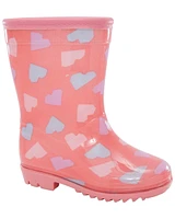 Toddler Heart Print Rain Boots