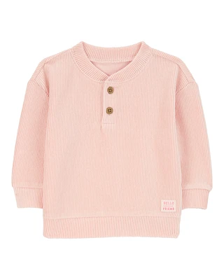 Baby Ribbed Velour Pullover