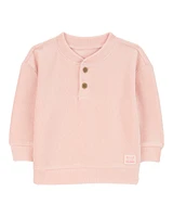 Baby Ribbed Velour Pullover