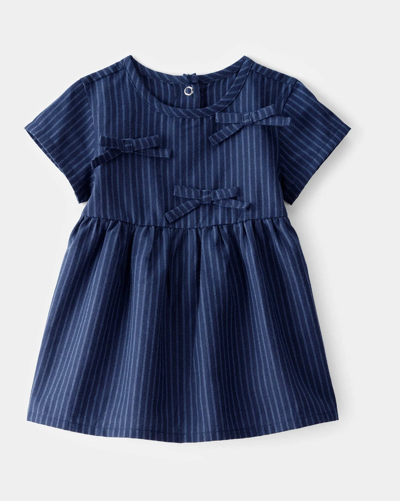 Baby Striped Bow Dress
