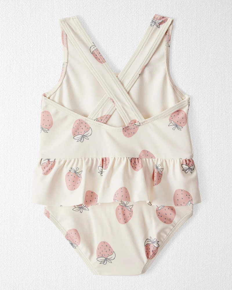 Baby Recycled Strawberry-Print Swimsuit