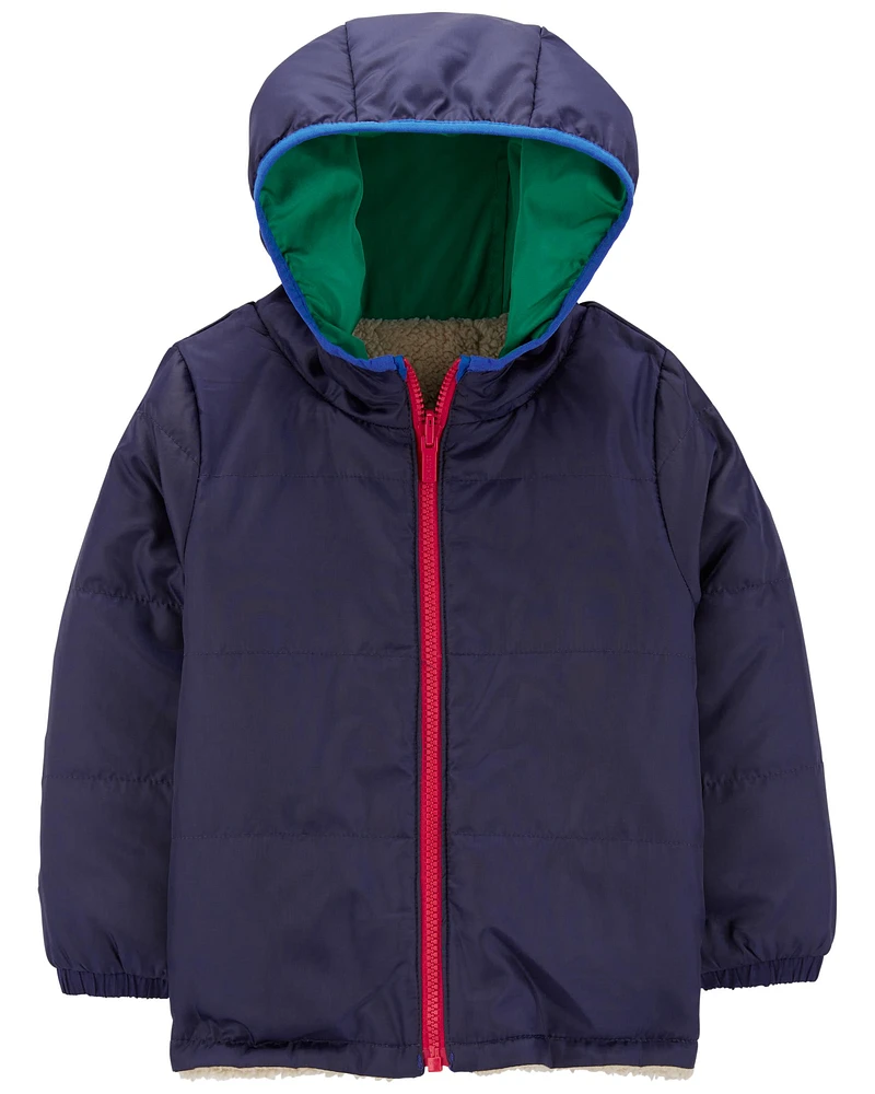 Kid Reversible Sherpa Lined Jacket