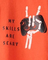 Kid Halloween Video Game Long-Sleeve Graphic Tee