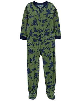 1-Piece Skateboard Fleece Footie Pyjamas