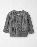 Baby Organic Cotton Cable Knit Sweater