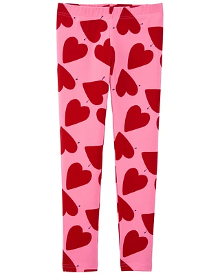 Kid Valentine's Day Heart Leggings