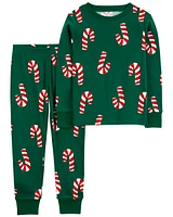 Baby 2-Piece Christmas Candy Cane 100% Snug Fit Cotton Pyjamas