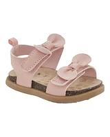 Baby Every Step® First Walker Bow Faux Cork Sandals - Pink