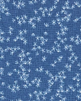 Kid 2-Piece Tee & Floral Dress Set - Blue/White