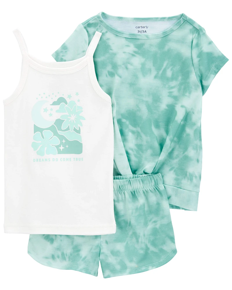 Toddler 3-Piece Tie-Dye Loose Fit Pyjamas