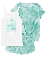 Toddler 3-Piece Tie-Dye Loose Fit Pyjamas