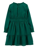 Kid Crepe Chiffon Holiday Dress