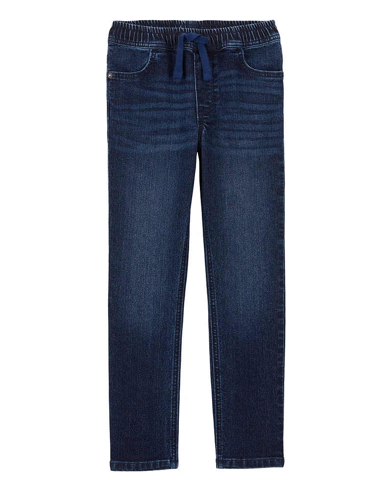 Kid
Knit-Like Denim Drawstring Jeans