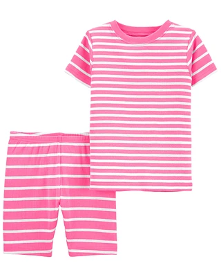 2-Pack Striped 100% Snug Fit Cotton Pyjamas