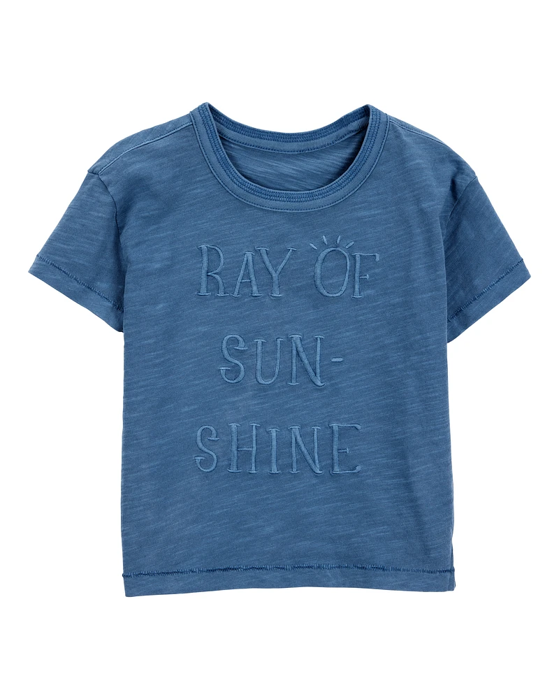 Toddler Sun Knit Short-Sleeve Tee - Blue