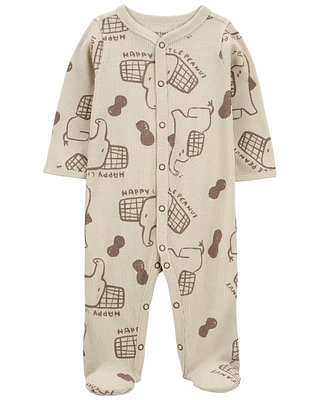 Elephant Snap-Up Thermal Sleeper Pyjamas