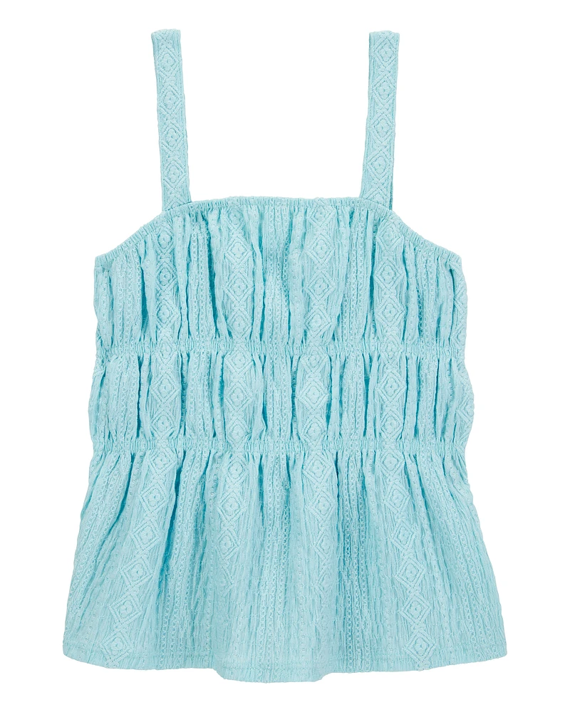 Kid Ruched Textured Tank