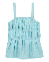 Kid Ruched Textured Tank