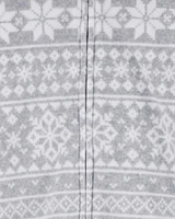 Fair Isle Hooded Fleece Jumpsuit