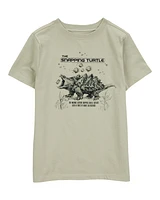 Kid Turtle Short-Sleeve Graphic Tee - Grey