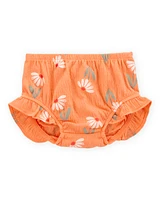 Baby 3-Piece Floral  Outfit Set - Orange/White