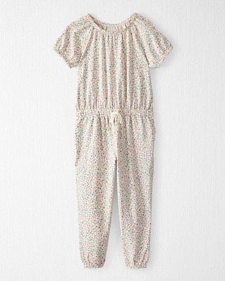 Toddler Organic Cotton Floral-Print Jumpsuit