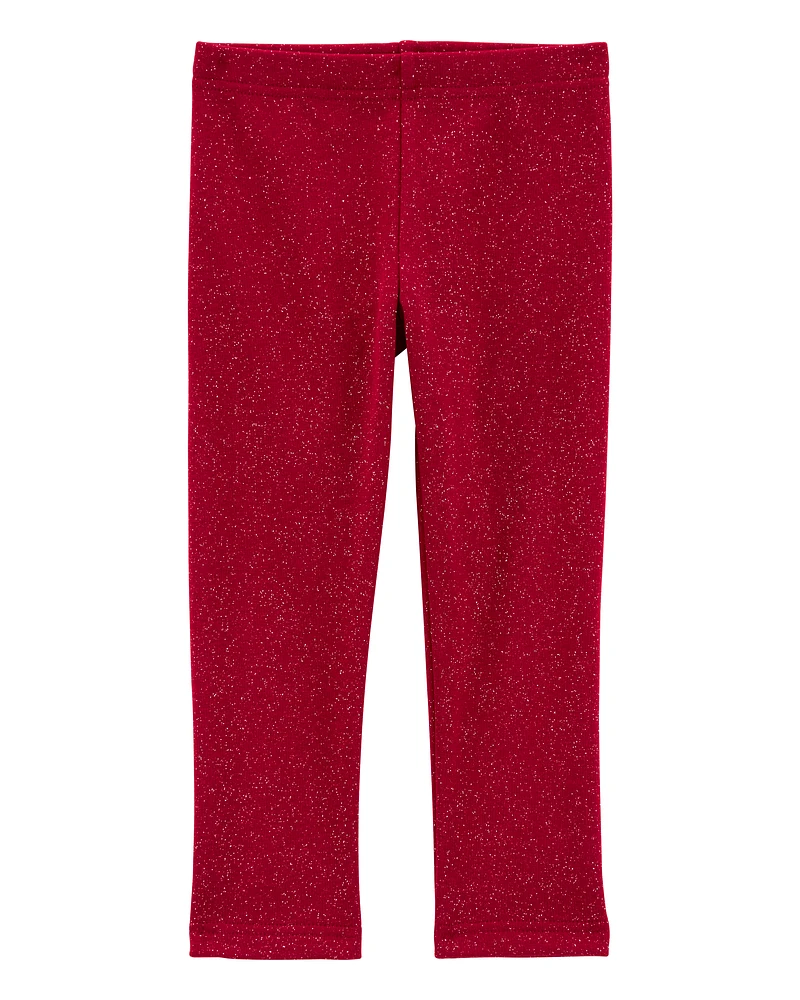 Toddler Glitter Cozy Fleece Leggings