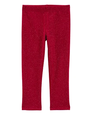 Toddler Glitter Cozy Fleece Leggings