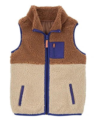 Kid Zip-Up Sherpa Vest