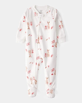 Toddler 1-Piece Bunny Fleece Footie Pyjamas