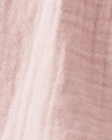 Baby Organic Cotton Gauze Button-Front Dress Perfect Pink