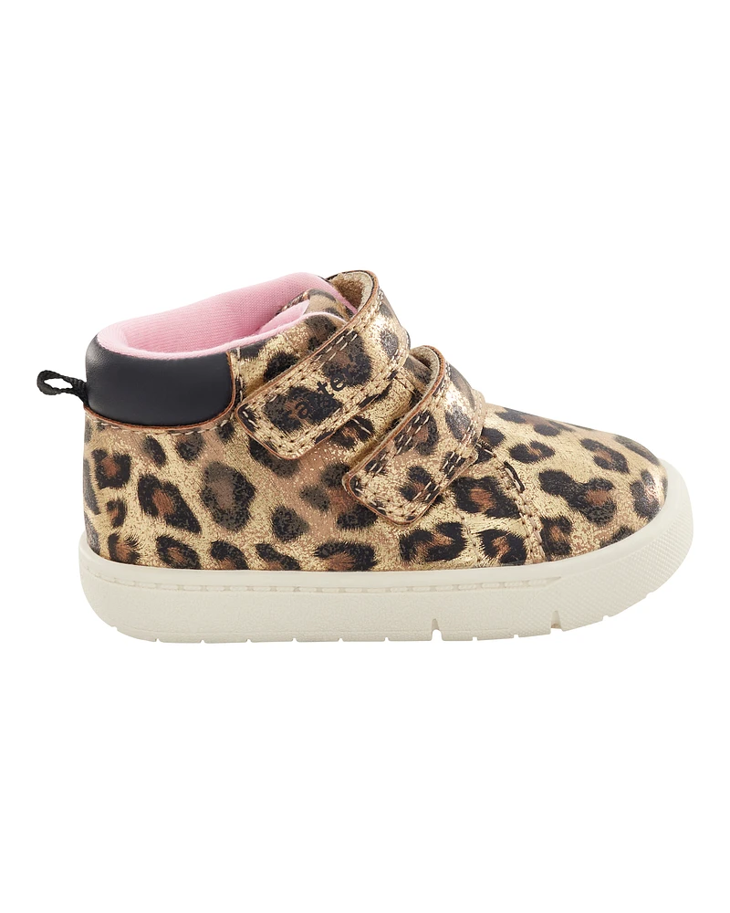 Every Step® First Walker Cheetah Print High-Top Sneakers