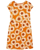 Kid Sunflower Cotton Dress