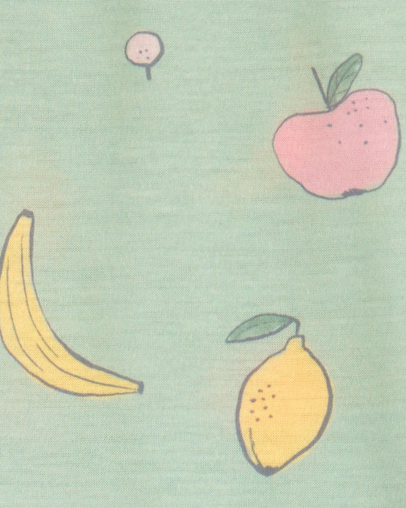 Girls Fruit Loose Fit 2-Piece Pyjamas - Green