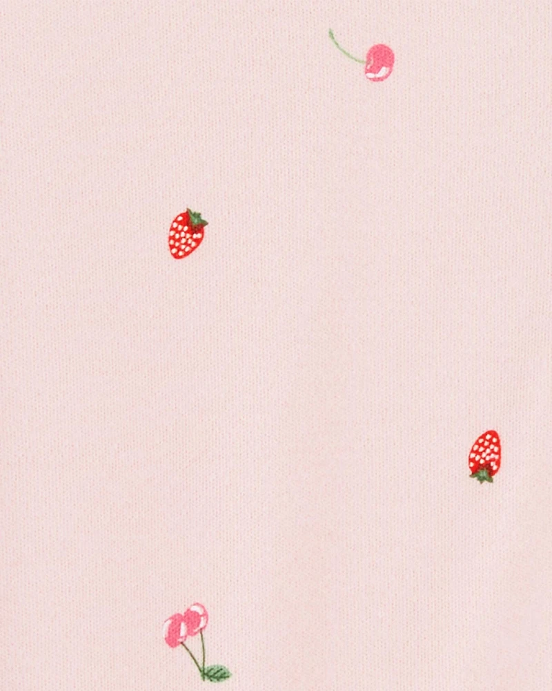 Baby Strawberry Snap-Up Cotton Sleeper Pyjamas