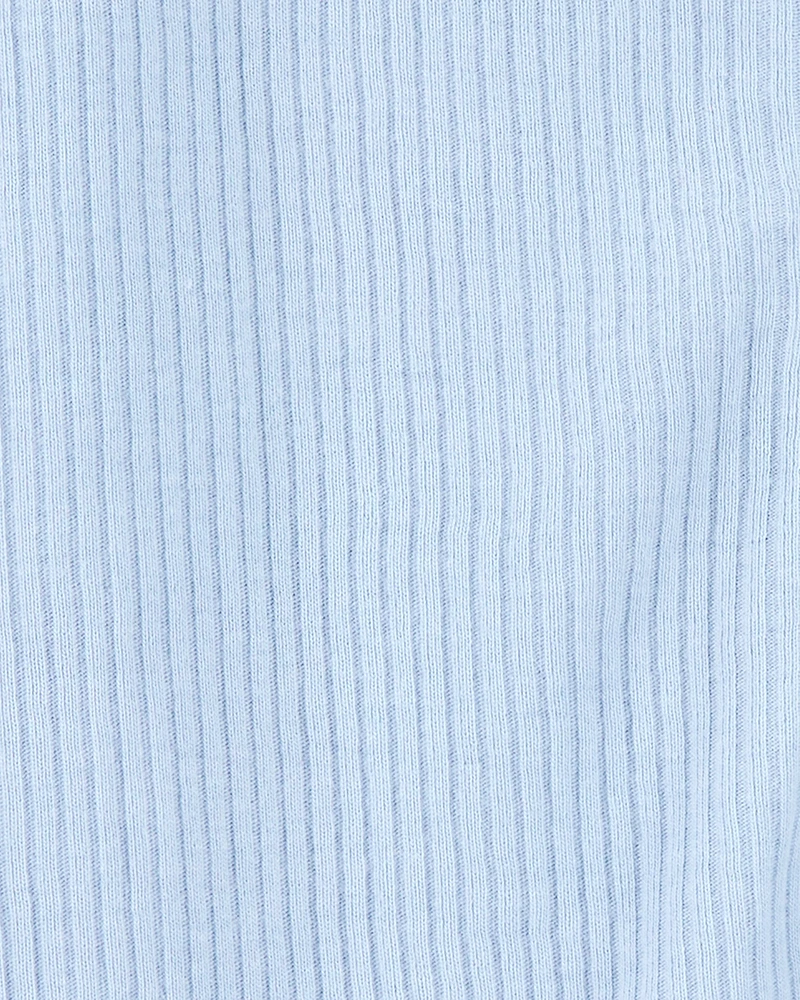 Baby Dog Pocket 2-Way Zip Ribbed Sleeper pyjamas