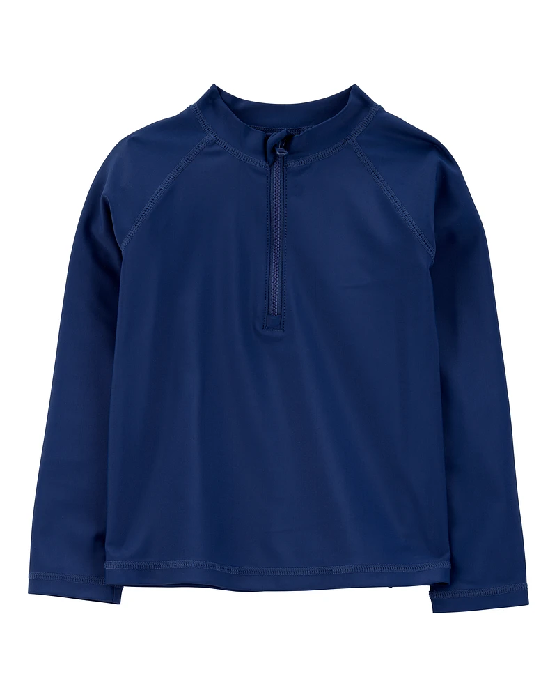 Toddler Long Sleeve Half-Zip Rashguard