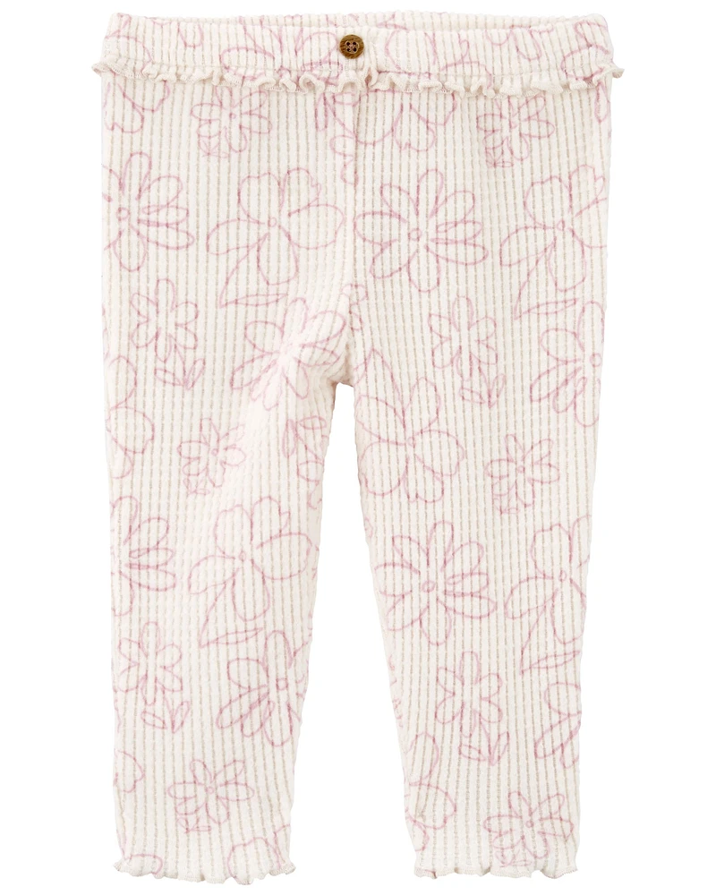 Floral Pull-On Thermal Pants