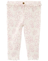 Floral Pull-On Thermal Pants