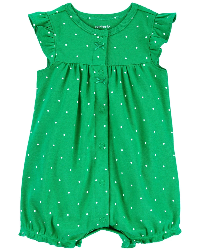 Baby Polka Dot Snap-Up Romper